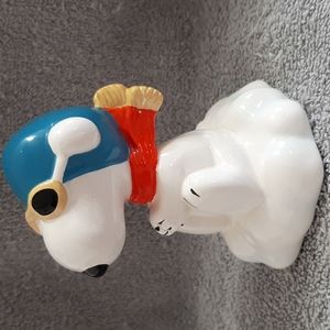Vintage Peanuts Snoopy Flying Ace Pilot Figurine